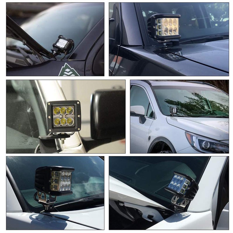 Samman NORTHYUN LED Ditch Light Mounting Brackets for 2005-2015 Toyota Tacoma Hood Mount Brackets LED Pods Brackets for Auxiliary Off Road Pod Work Light - Image 4